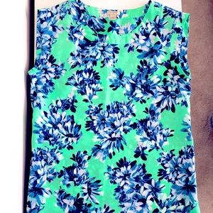 J. Crew Printed Drapey Sleeveless Tank